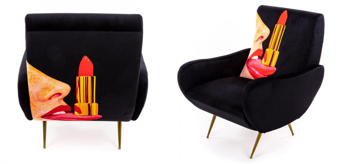 Кресло Seletti Armchair Tongue Black