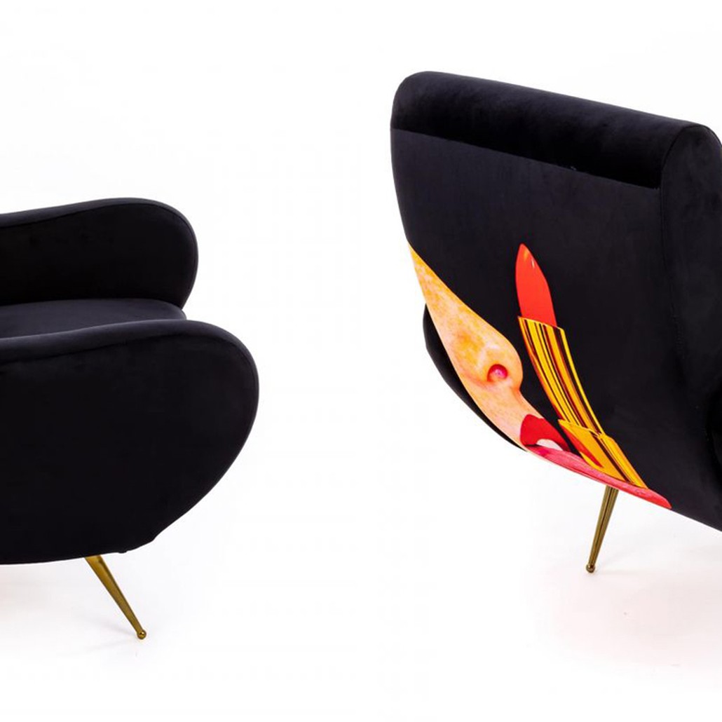 Кресло Seletti Armchair Tongue Black