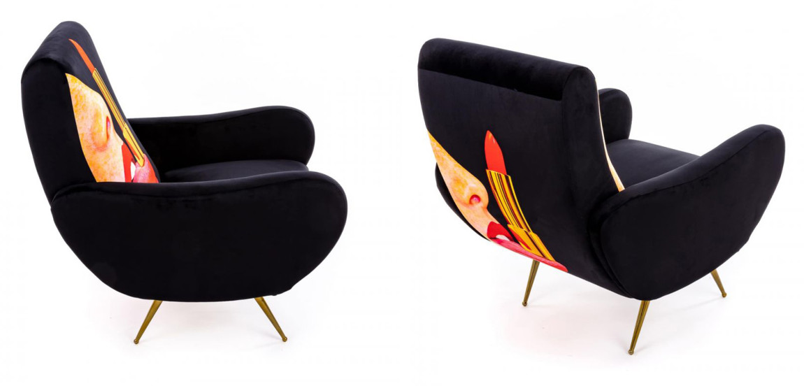 Кресло Seletti Armchair Tongue Black