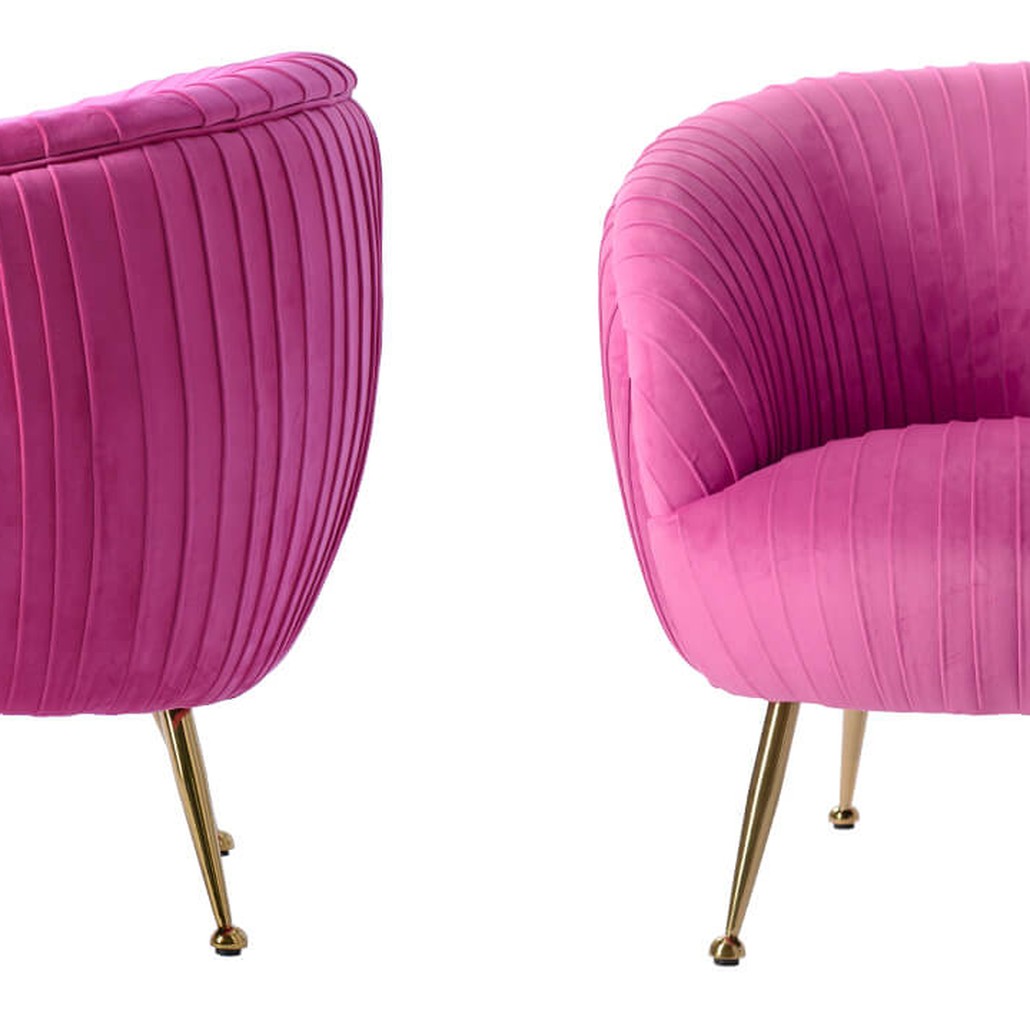 Кресло SOUFFLE CHAIR pink velor