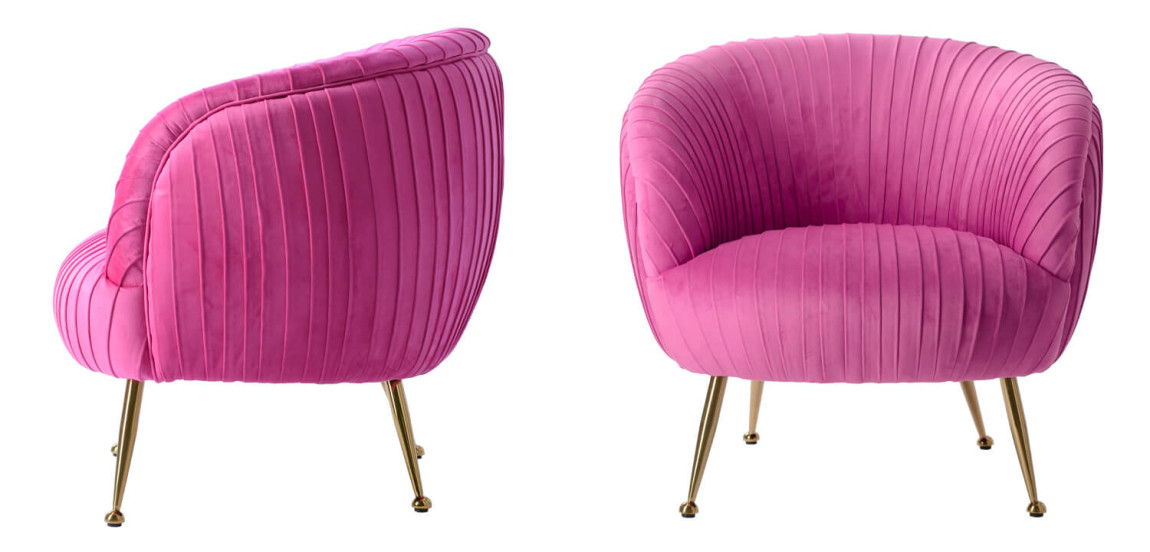 Кресло SOUFFLE CHAIR pink velor