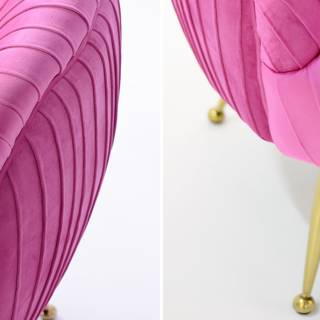 Кресло SOUFFLE CHAIR pink velor