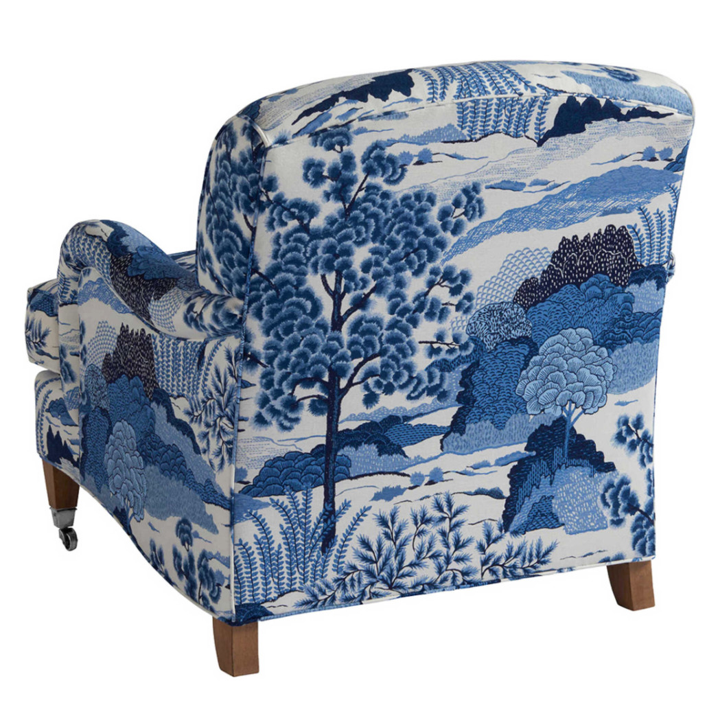 Кресло Trumann Club Chair Blue Landscape синий пейзаж