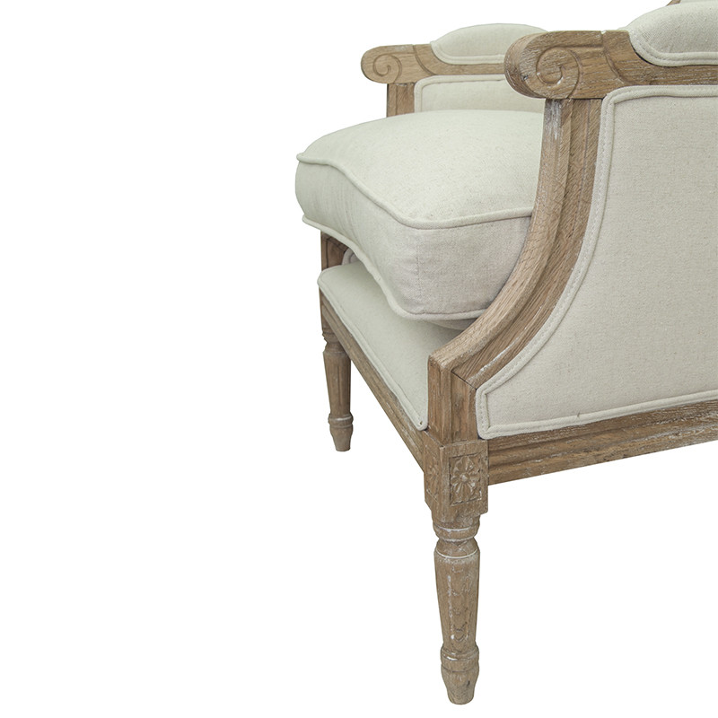 Кресло William Classical Armchair beige flax