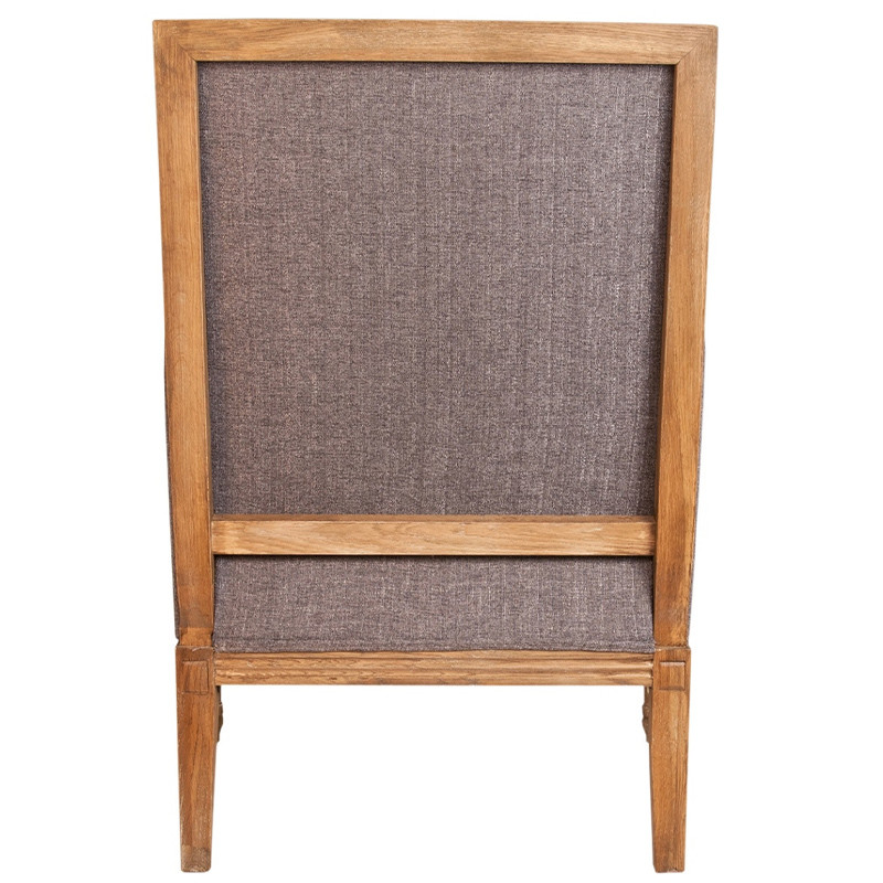 Кресло William Classical Armchair grey flax