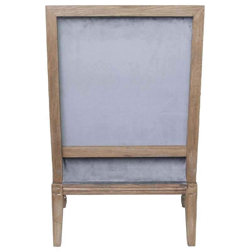 Кресло William Classical Armchair grey velvet
