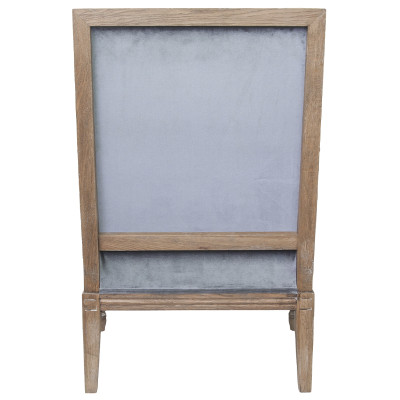 Кресло William Classical Armchair grey velvet