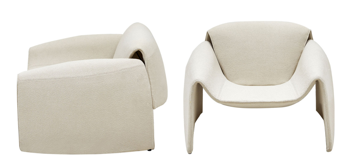 Кресло бежевое в стиле минимализм Chani Beige Armchair