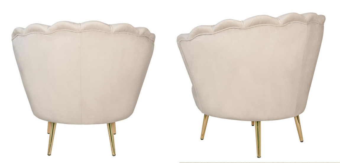 Кресло Белый велюр Trapezium Milk velvet