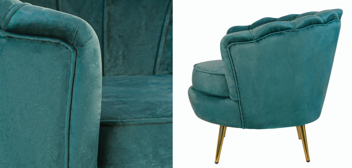 Кресло Бирюзовый велюр Trapezium Turquoise velvet