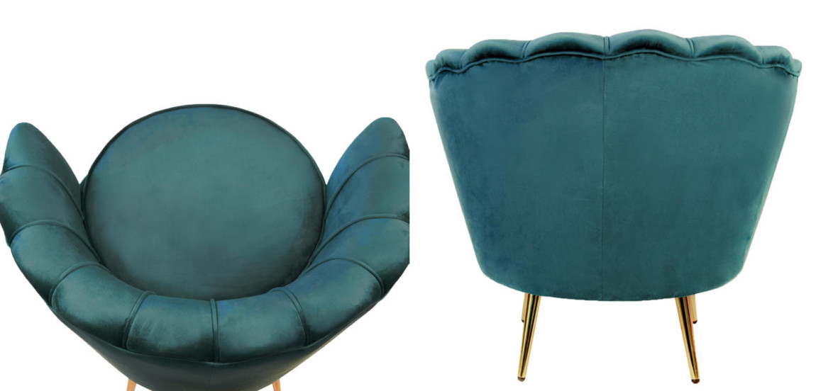 Кресло Бирюзовый велюр Trapezium Turquoise velvet