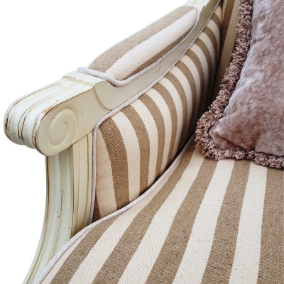 Кресло в полоску в стиле прованс Modeste Provence Armchair