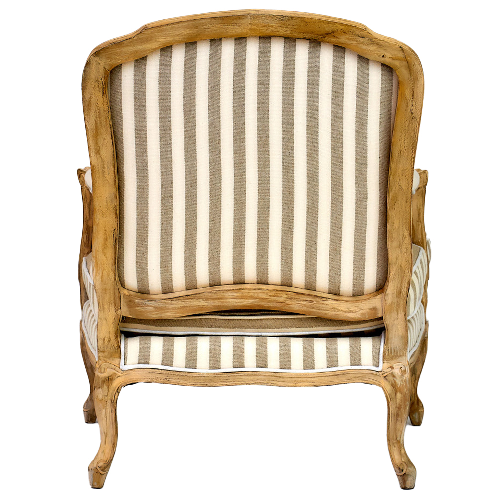 Кресло в полоску в стиле прованс Yvon French Seating Armchair