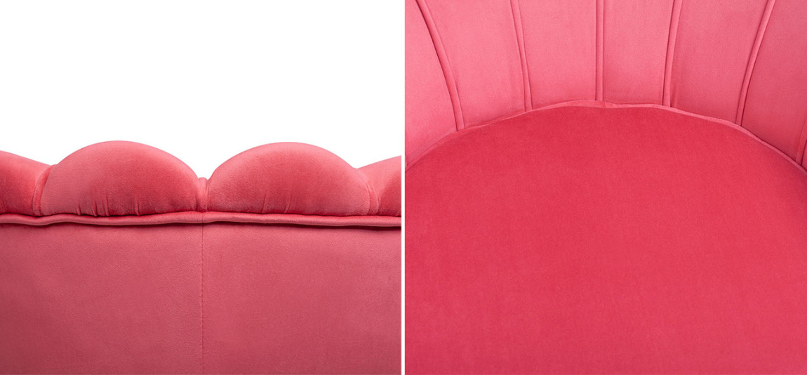 Кресло велюр коралловый Coral Flower