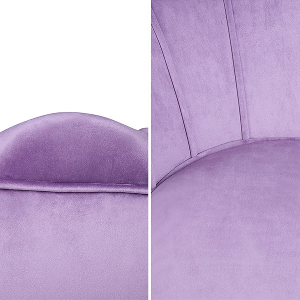 Кресло велюр фиолетовый Purple Flower