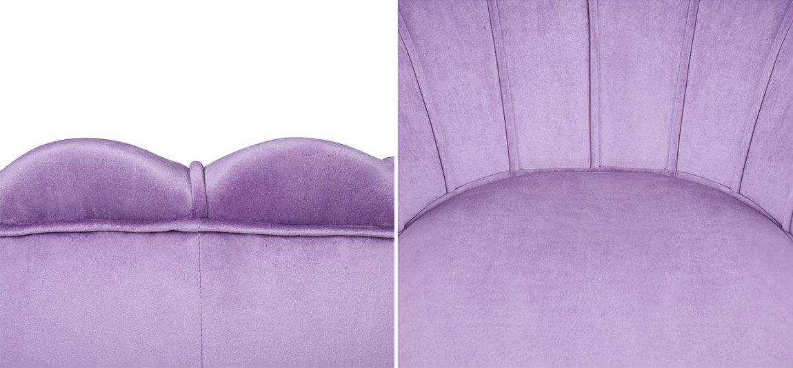 Кресло велюр фиолетовый Purple Flower