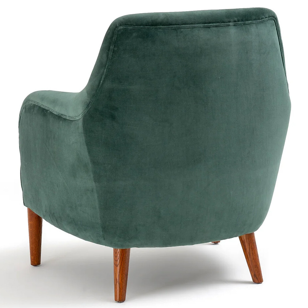 Кресло велюровое темно-зеленого цвета Diaspro Green Armchair