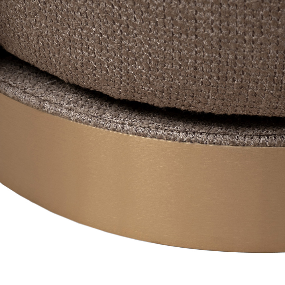 Кресло вращающееся черно-золотая рогожка Julia Armchair Golden Belt