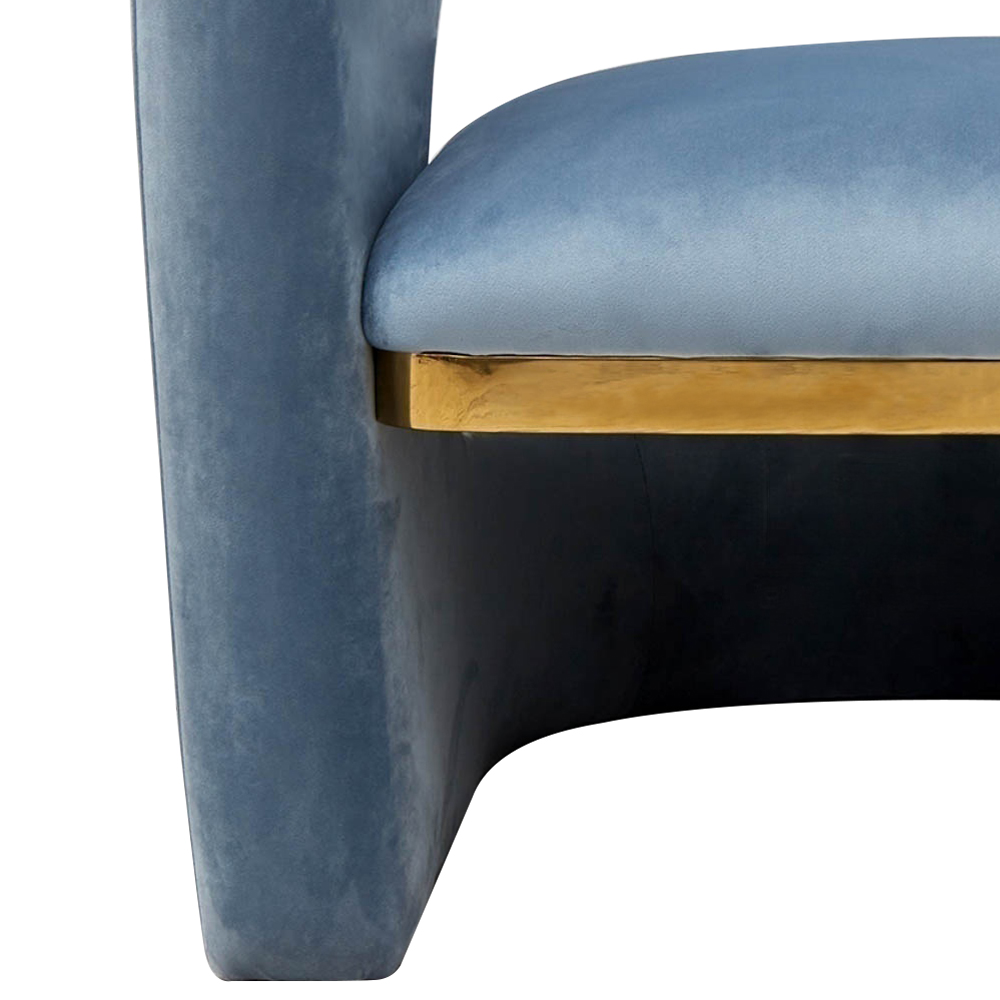 Кресло голубое Walsh Blue Armchair