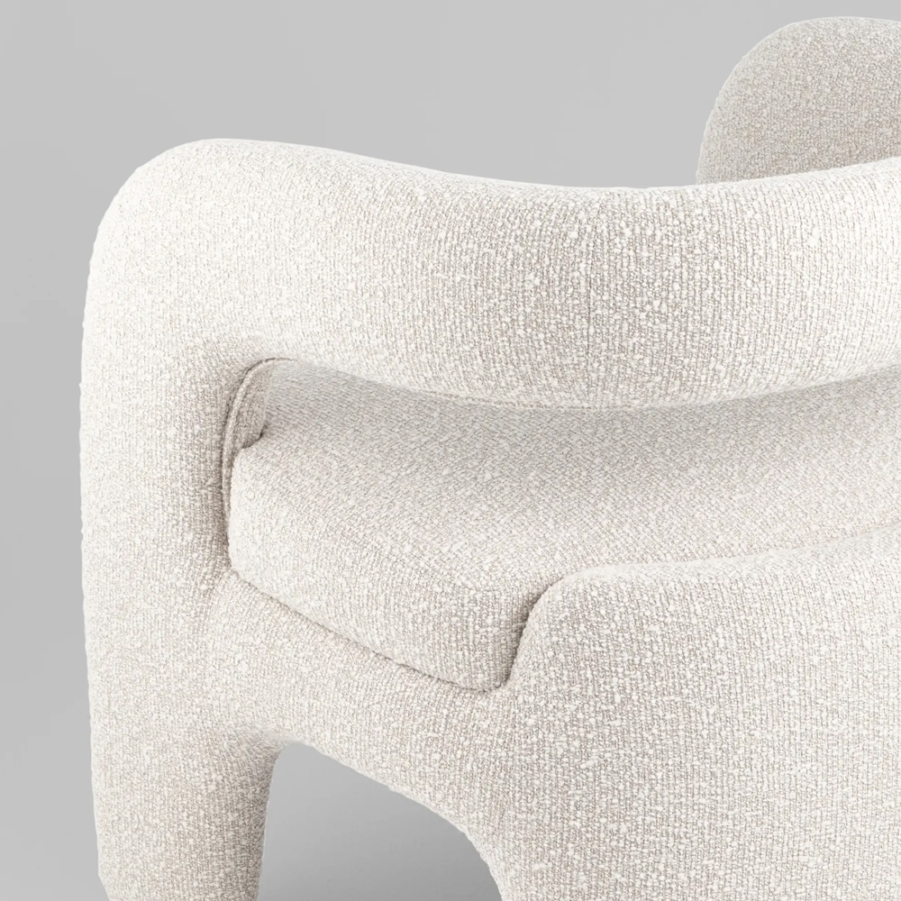 Кресло дизайнерское для лаунж зоны жемчужного цвета Pearl Lounge