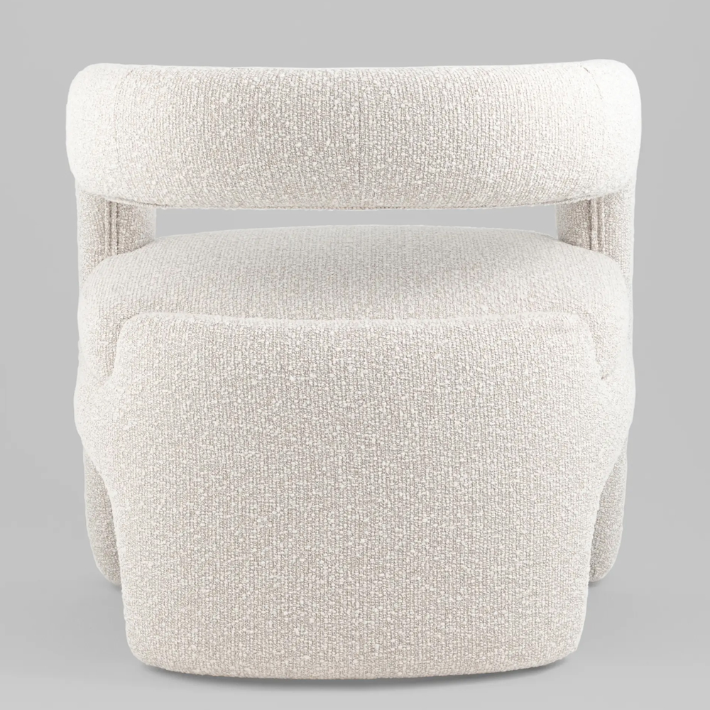 Кресло дизайнерское для лаунж зоны жемчужного цвета Pearl Lounge