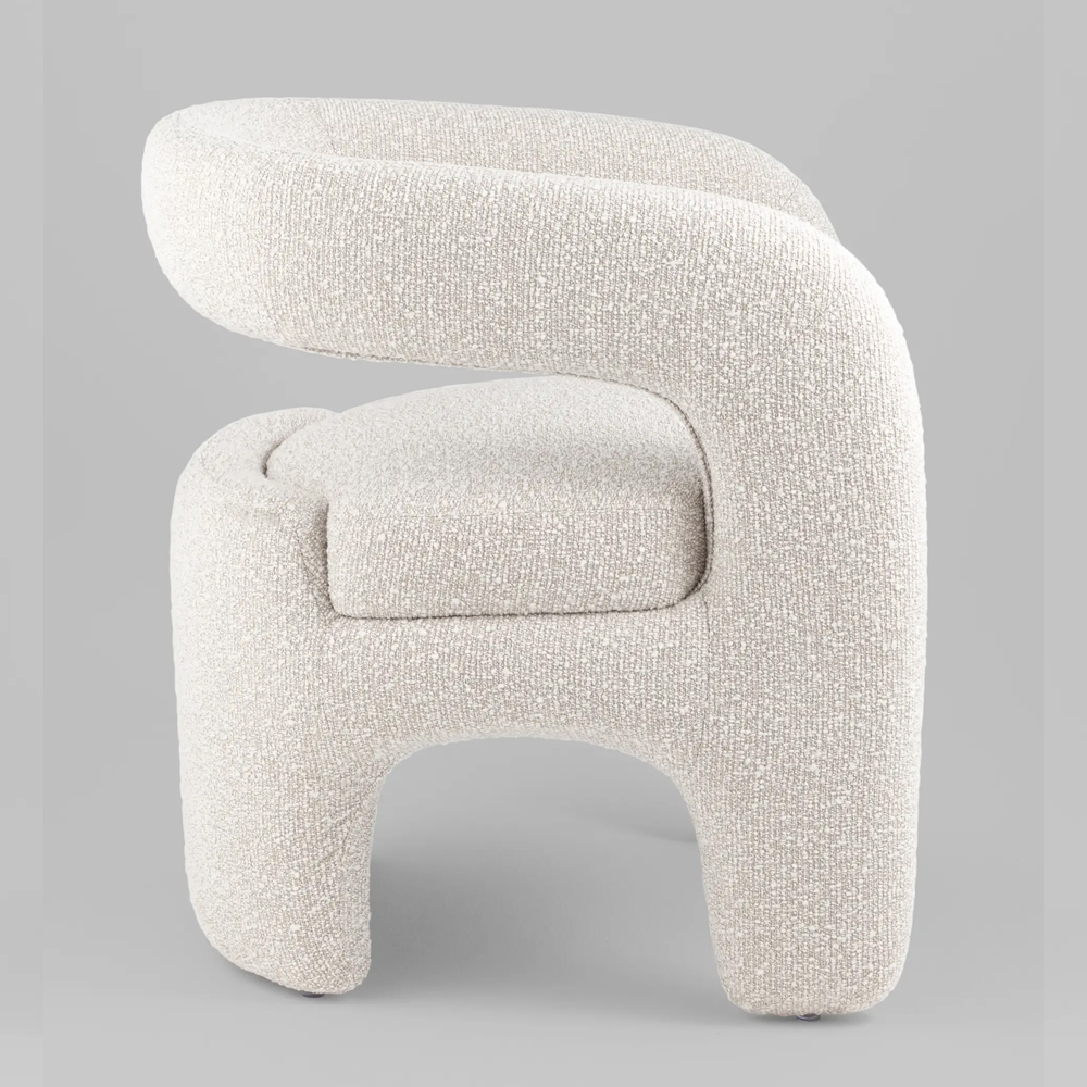 Кресло дизайнерское для лаунж зоны жемчужного цвета Pearl Lounge