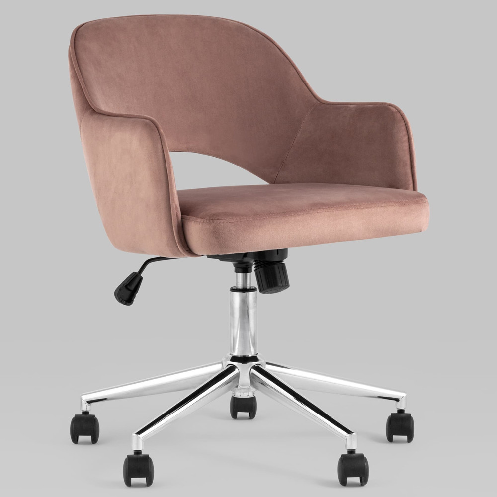Кресло для компьютерного стола Veloury Pink