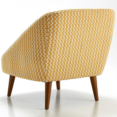 Кресло желтое с принтом Pauley Yellow Armchair
