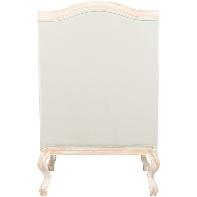 Кресло из массива бука серое с растительным орнаментом Raffael Floral Grey Armchair