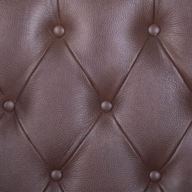 Кресло из натуральной кожи на 4-х деревянных ножках из массива бука Thomas Armchair brown