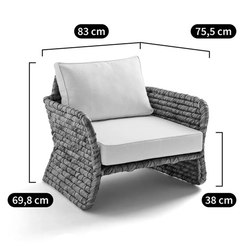 Кресло из плетеного гиацинта Gardner Wicker Armchair