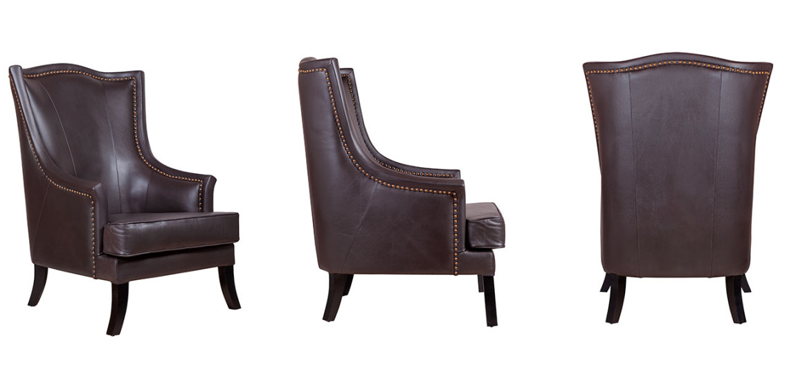 Кресло кожаное Brown Builder