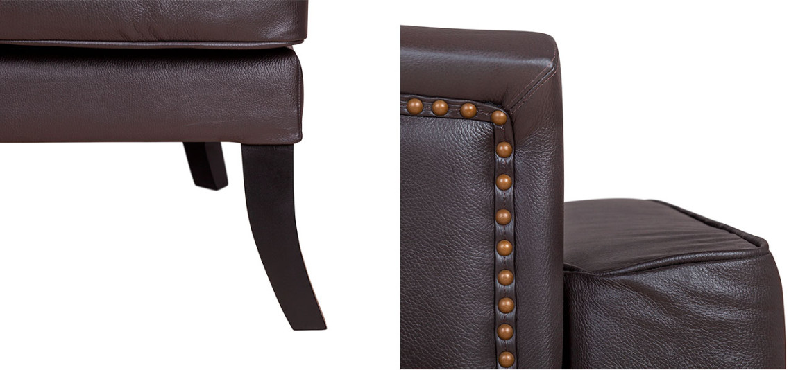 Кресло кожаное Brown Builder