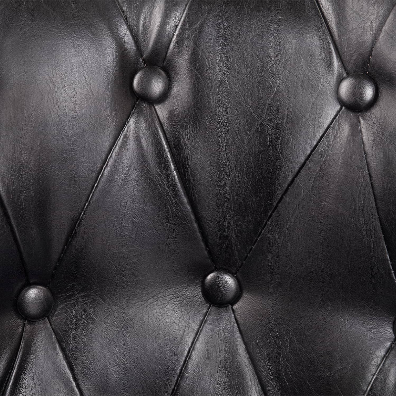 Кресло кожаное с мягкими подлокотниками на 4-х деревянных ножках Logan Leather Armchair black