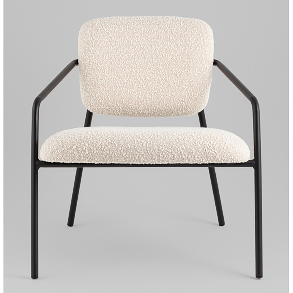 Кресло лаунж Rooney букле белый