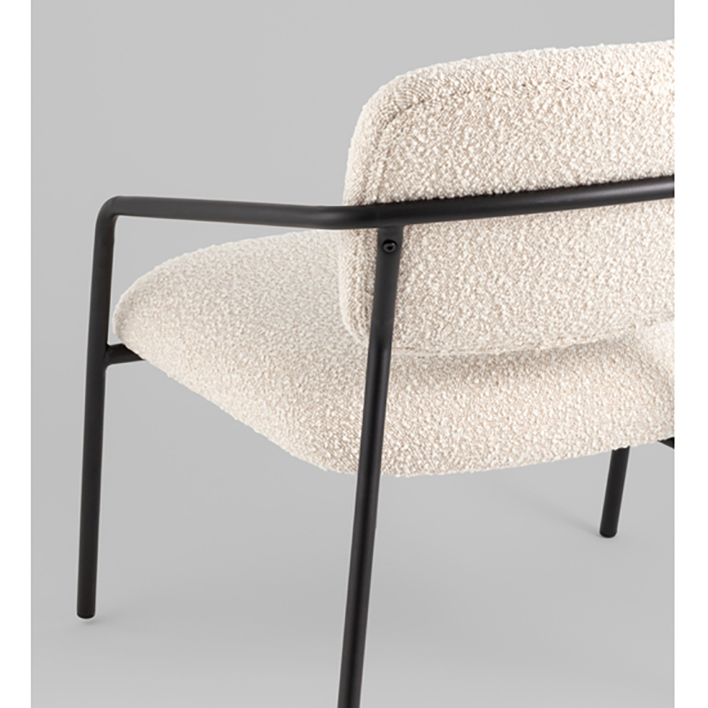 Кресло лаунж Rooney букле белый