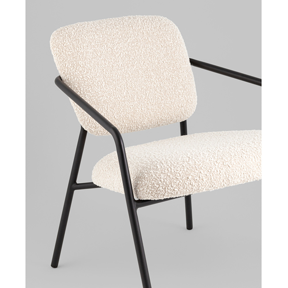 Кресло лаунж Rooney букле белый