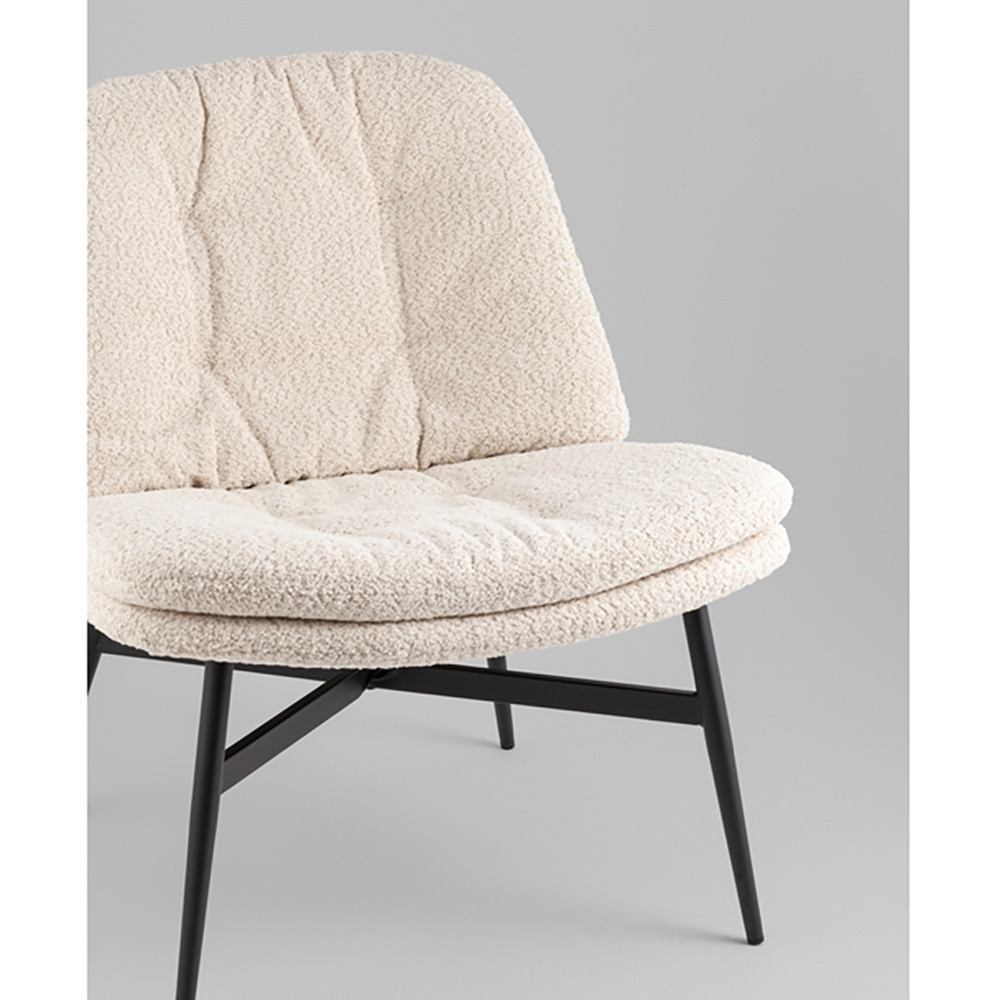 Кресло лаунж Tail молочный