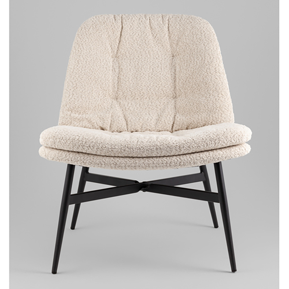 Кресло лаунж Tail молочный