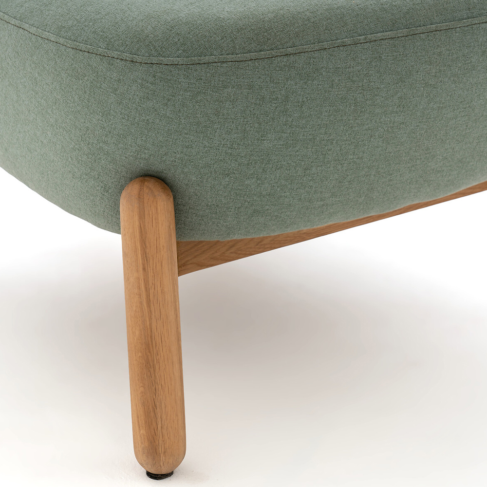 Кресло на деревянных ножках Olguin Green Chair