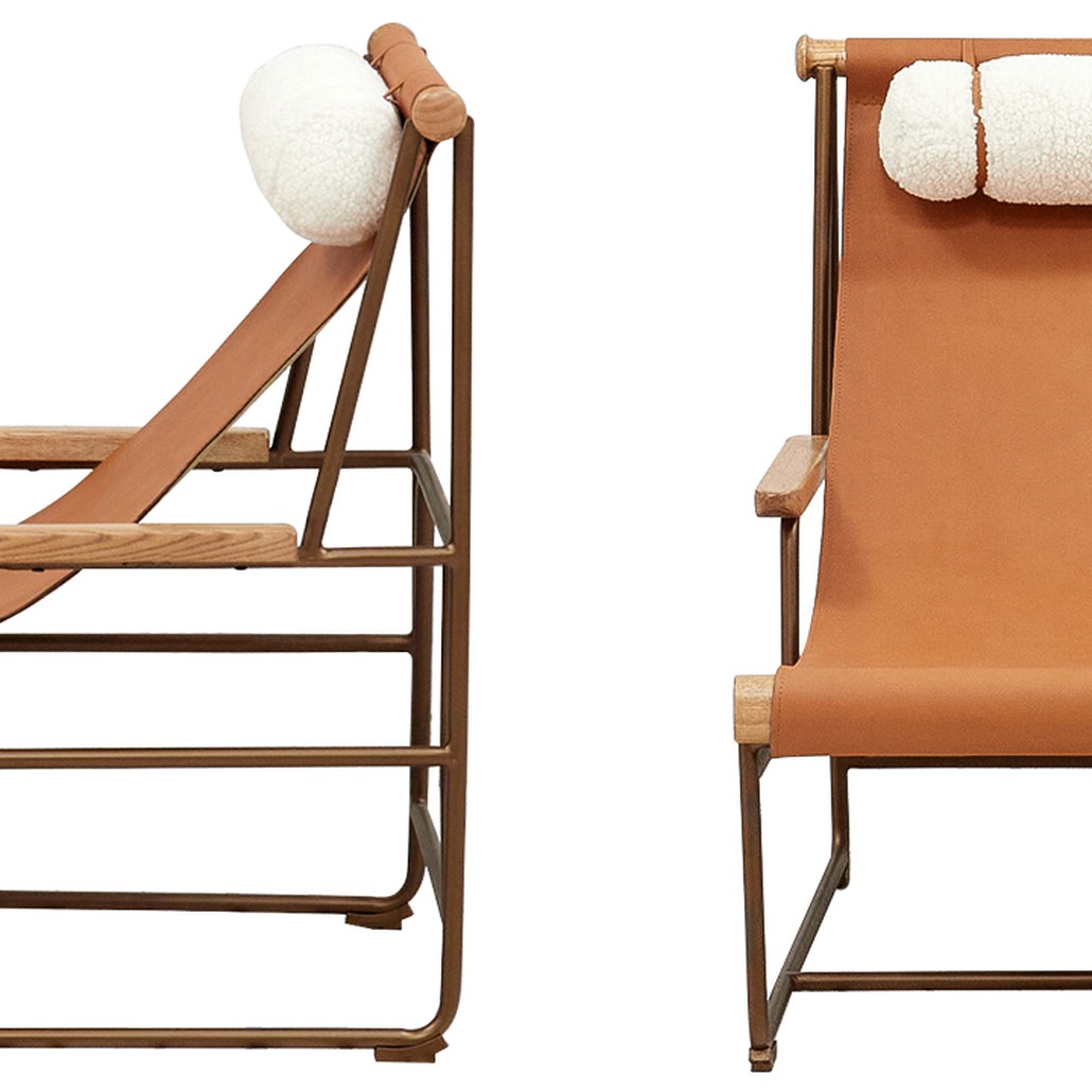 Кресло на металлическом каркасе Favreau Armchair