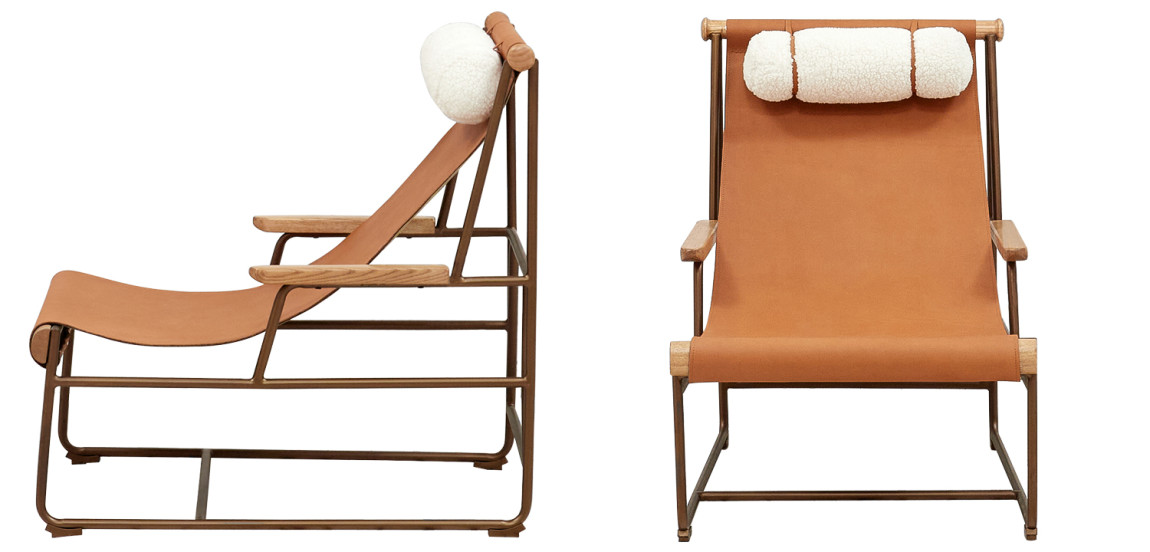 Кресло на металлическом каркасе Favreau Armchair