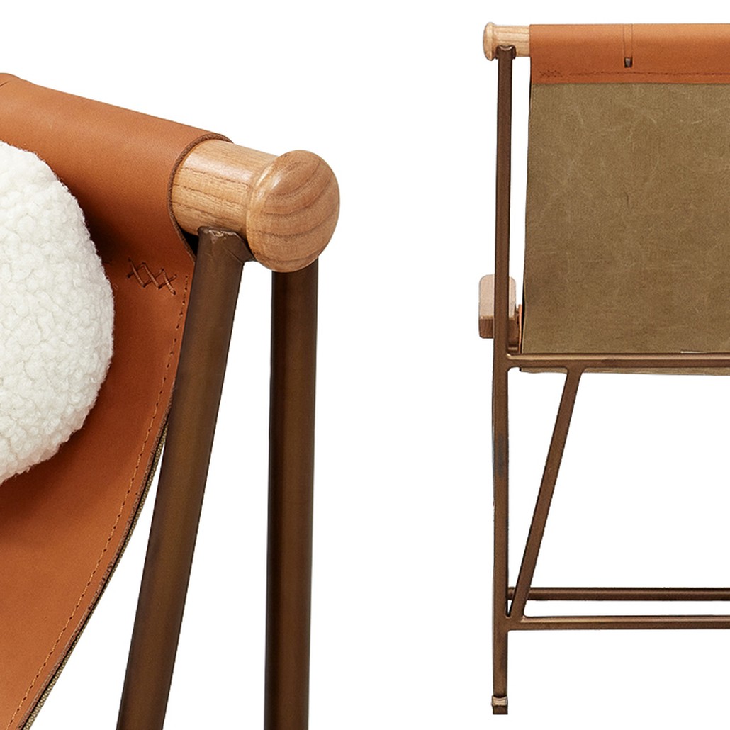 Кресло на металлическом каркасе Favreau Armchair