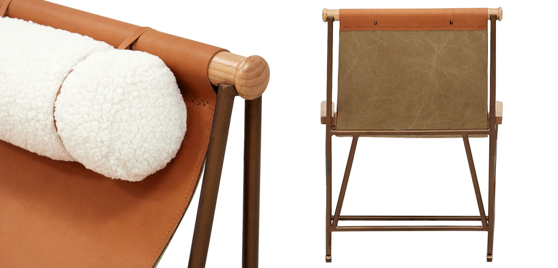 Кресло на металлическом каркасе Favreau Armchair