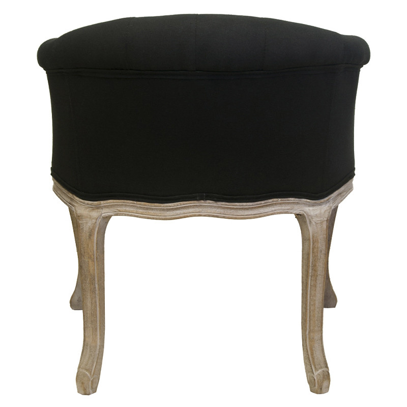 Кресло низкое в стиле прованс Louis French Armchair black flax