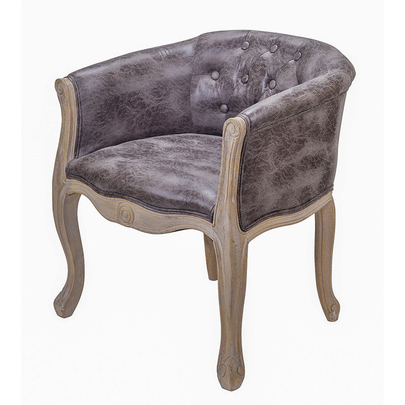 Кресло низкое в стиле прованс Louis French Armchair brown