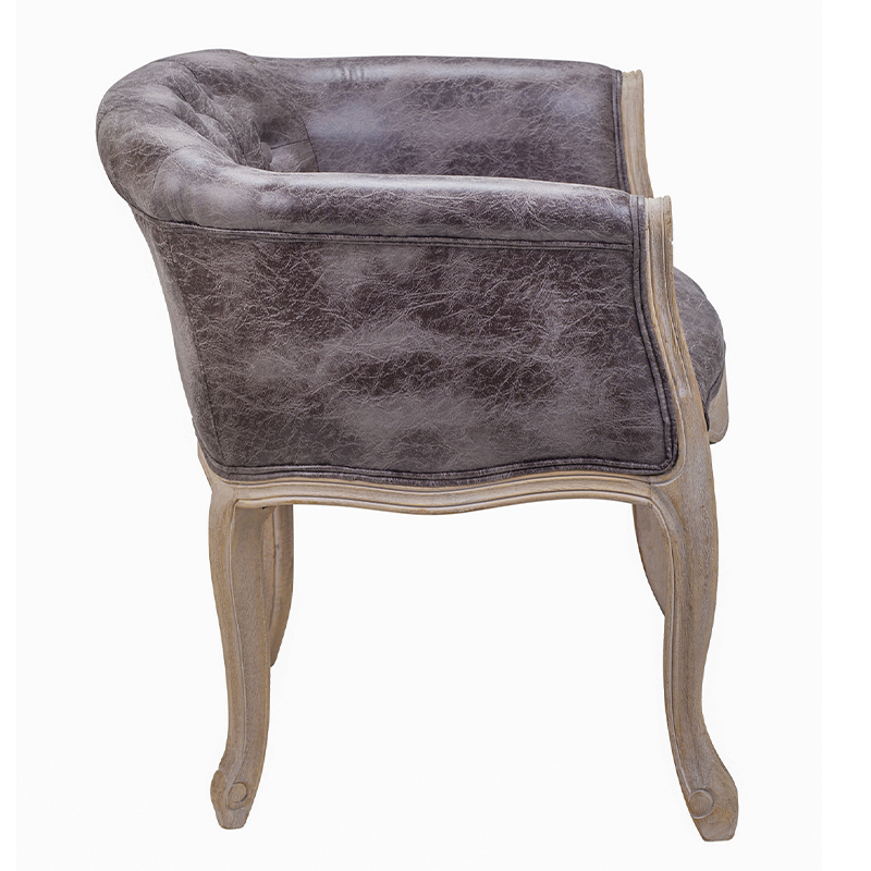 Кресло низкое в стиле прованс Louis French Armchair brown