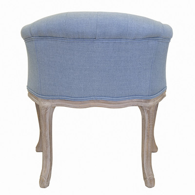 Кресло низкое в стиле прованс Louis French Armchair light blue flax