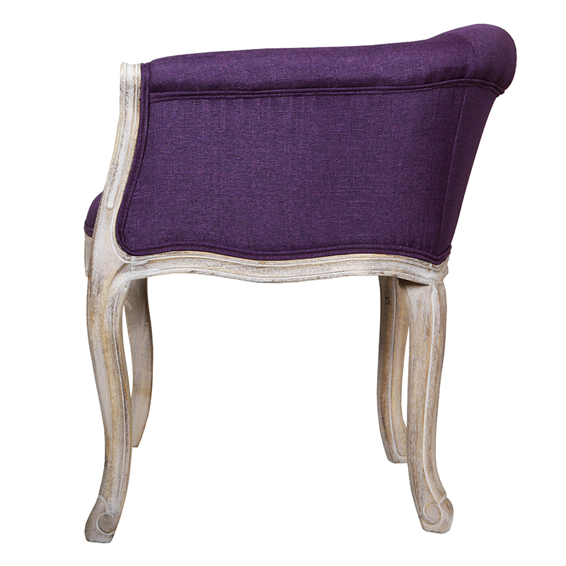 Кресло низкое в стиле прованс Louis French Armchair purple flax