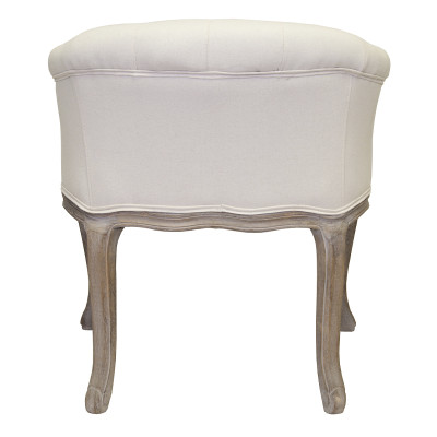 Кресло низкое в стиле прованс Бежевый Лен Louis French Armchair